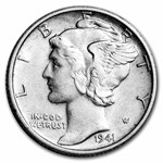 1941-S Mercury Dime AU