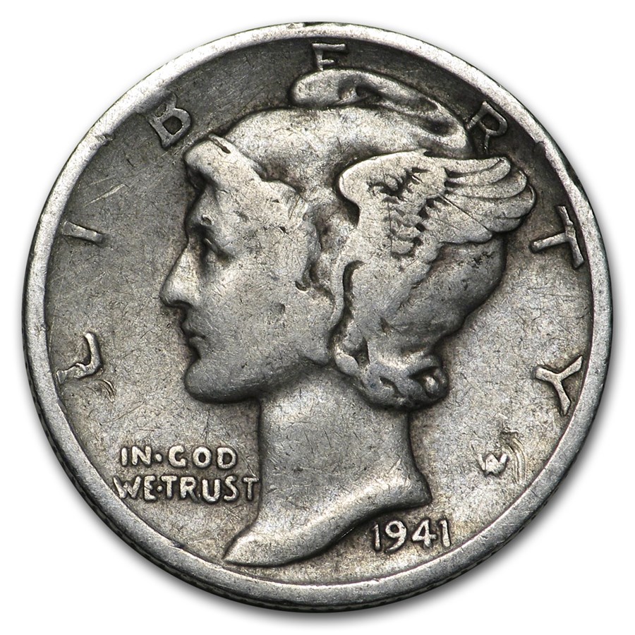 1941-S Mercury Dime Good/VF