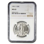 1941-S Walking Liberty Half Dollar MS-63 NGC