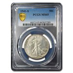 1941-S Walking Liberty Half Dollar MS-65 PCGS