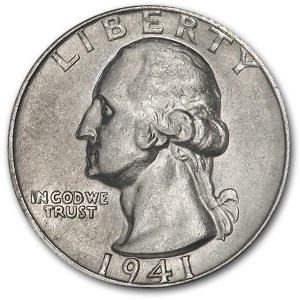 1941-S Washington Quarter AU