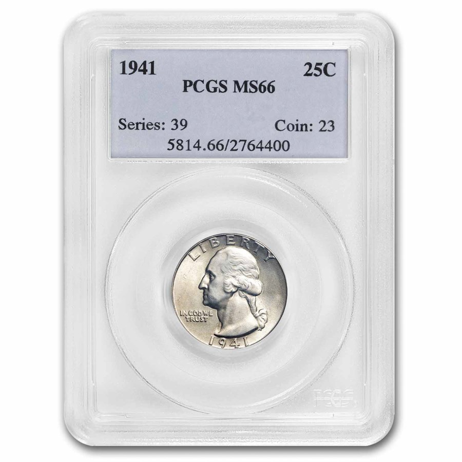 1941 Washington Quarter MS-66 PCGS