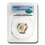 1942/1-D Mercury Dime MS-65+ PCGS CAC (FB)