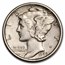 1942/1 Mercury Dime AU