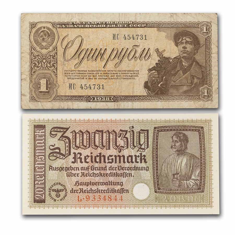 1942-1943 Battle of Stalingrad 2-Banknote Set