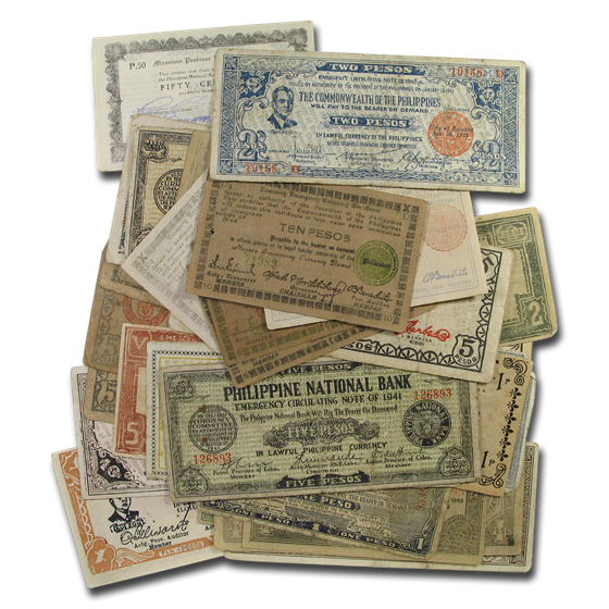 Buy 1942-1944 Philippine Guerilla Money of WWII Set (40 Note Set) | APMEX