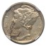 1942/41 Mercury Dime AU-58 NGC (Obverse Lamination)