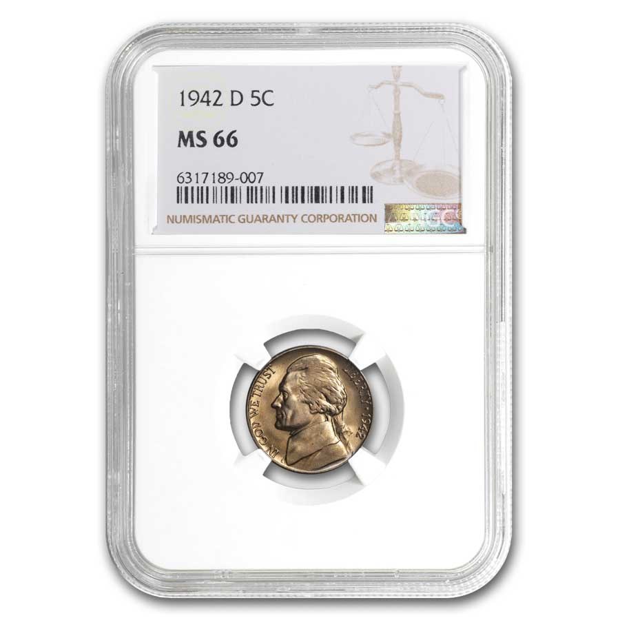 1942-D Jefferson Nickel MS-66 NGC