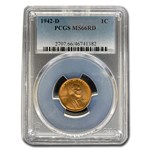 1942-D Lincoln Cent MS-66 PCGS (Red)