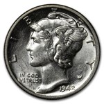 1942-D Mercury Dime AU