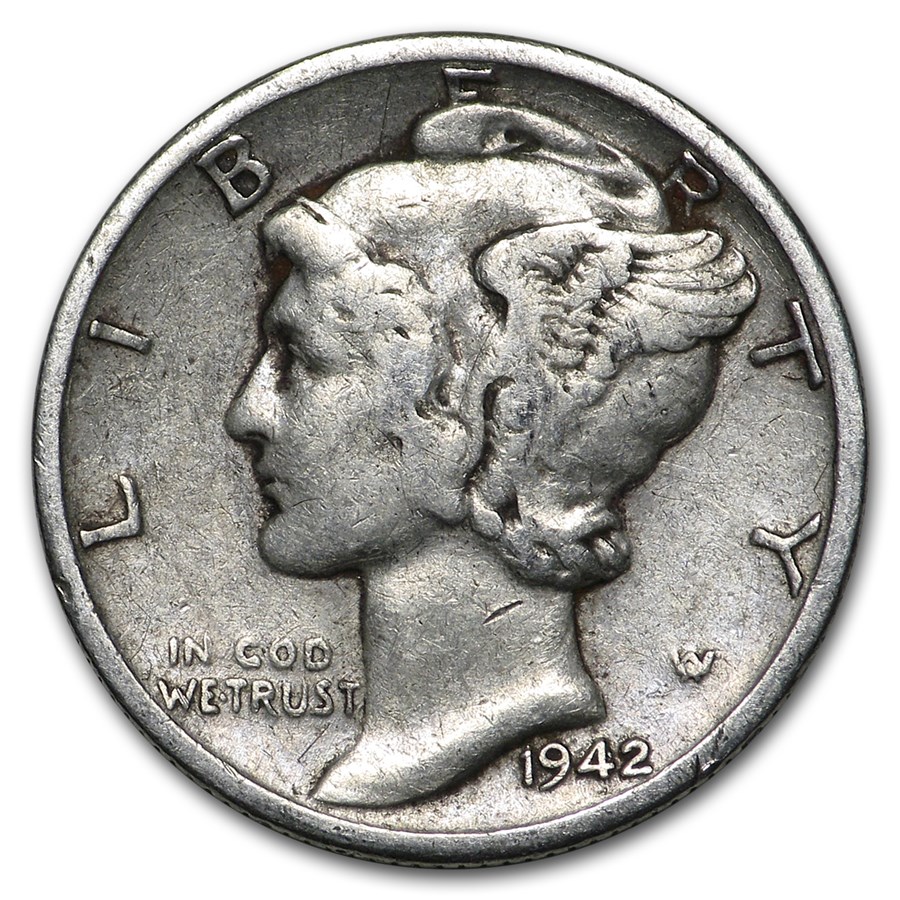 1942-D Mercury Dime Good/VF