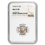 1942-D Mercury Dime MS-67 FB NGC