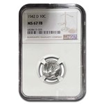 1942-D Mercury Dime MS-67 NGC (FB)