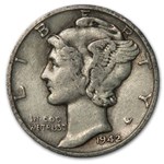 1942-D Mercury Dime XF