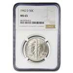 1942-D Walking Liberty Half Dollar MS-65 NGC