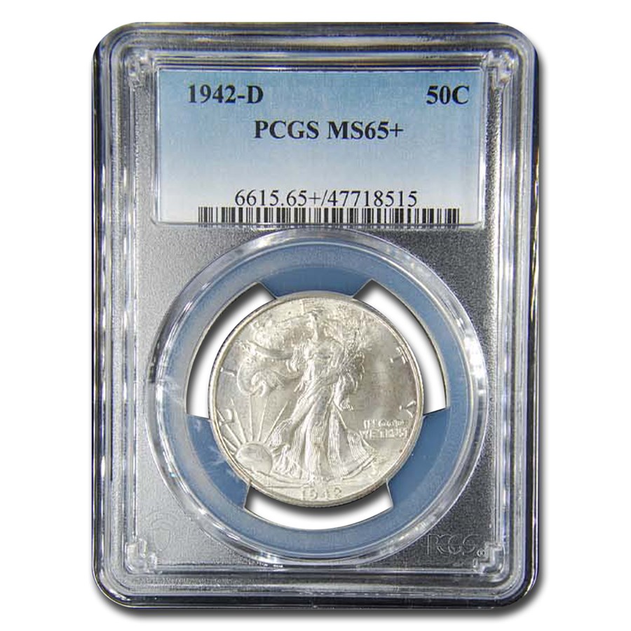 1942-D Walking Liberty Half Dollar MS-65+ PCGS