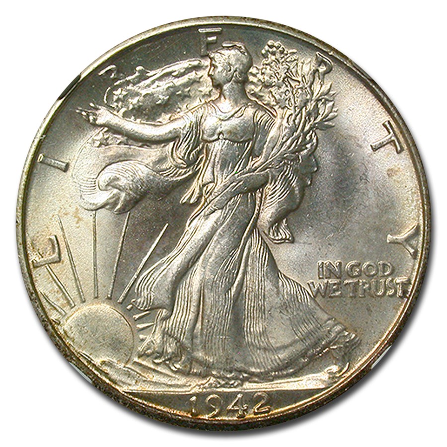 1942-D Walking Liberty Half Dollar MS-66 NGC