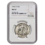 1942-D Walking Liberty Half Dollar MS-67 NGC