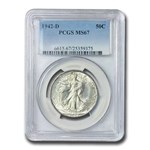 1942-D Walking Liberty Half Dollar MS-67 PCGS