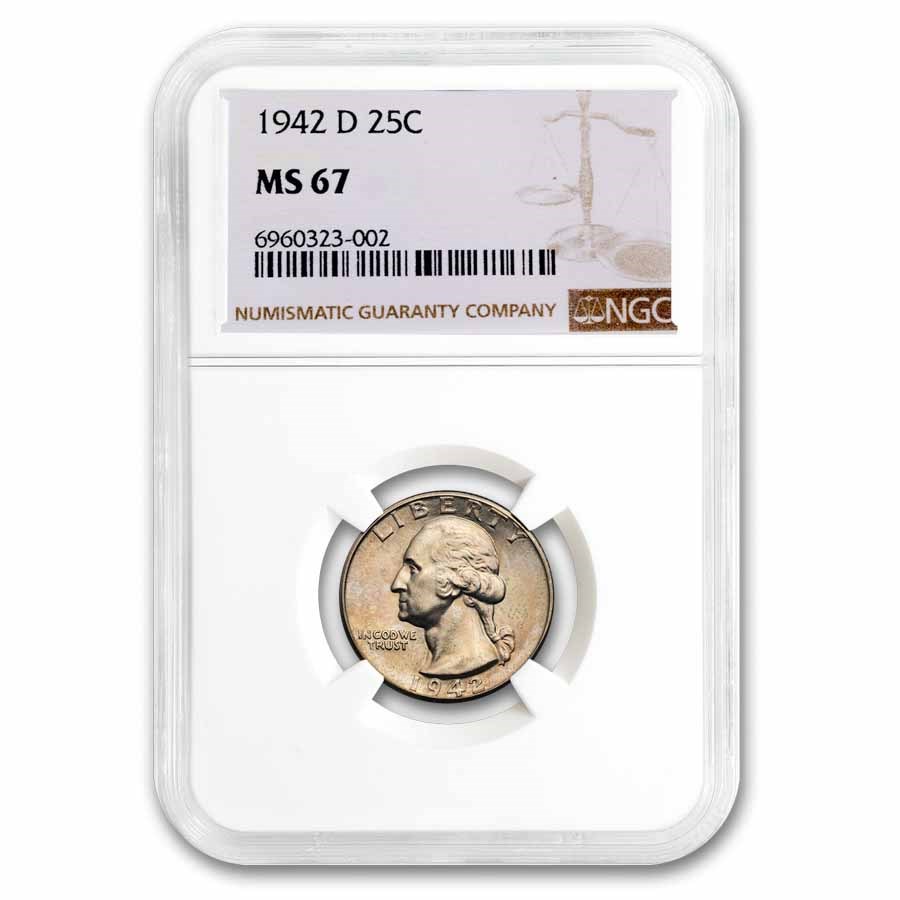 1942-D Washington Quarter MS-67 NGC