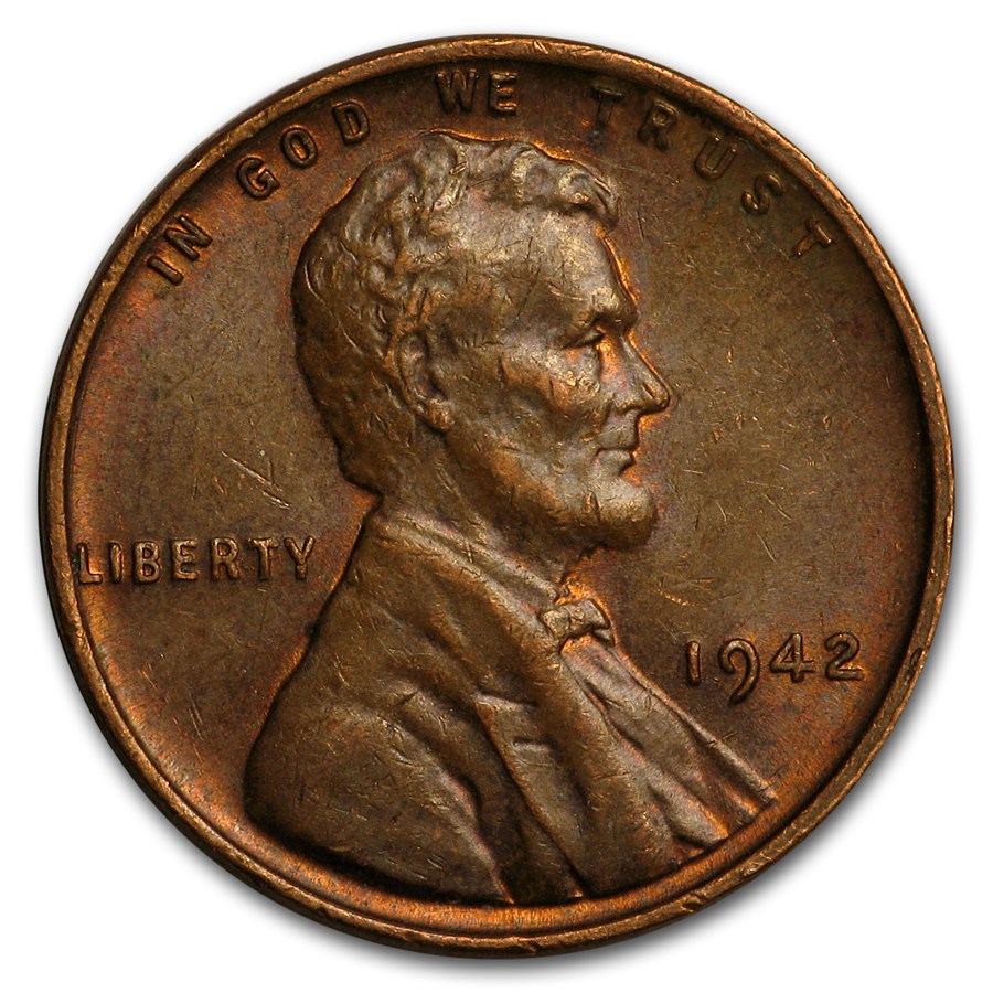 1942 Lincoln Cent Fine+