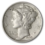 1942 Mercury Dime AU