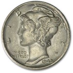 1942 Mercury Dime BU