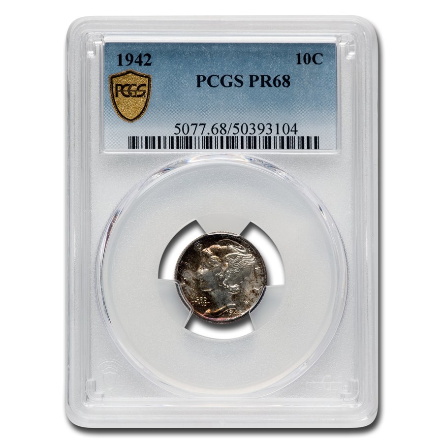 1942 Mercury Dime PR-68 PCGS