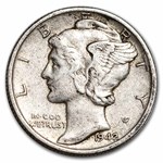 1942 Mercury Dime XF