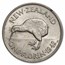 1942 New Zealand Silver Florin George VI BU