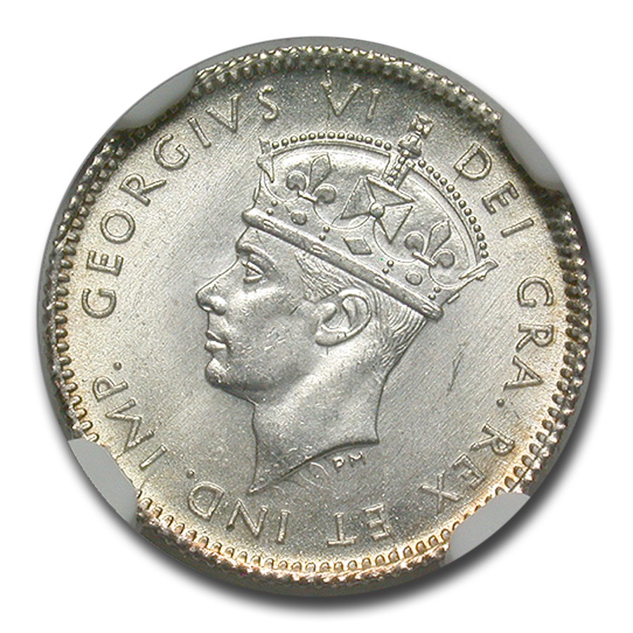 1942 Newfoundland Silver 5 Cents George VI MS-65 NGC