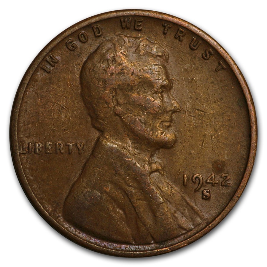 1942-S Lincoln Cent Fine+