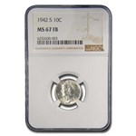 1942-S Mercury Dime MS-67 NGC (FB)