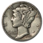 1942-S Mercury Dime XF