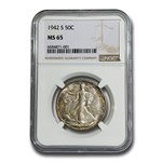 1942-S Walking Liberty Half Dollar MS-65 NGC