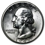 1942-S Washington Quarter BU