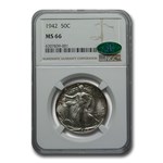 1942 Walking Liberty Half Dollar MS-66 NGC CAC