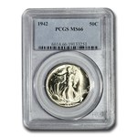 1942 Walking Liberty Half Dollar MS-66 PCGS