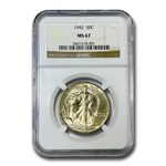 1942 Walking Liberty Half Dollar MS-67 NGC