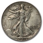 1942 Walking Liberty Half Dollar XF