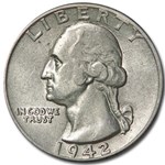 1942 Washington Quarter XF