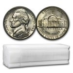 1943-D 35% Silver Wartime Jefferson Nickel Roll BU