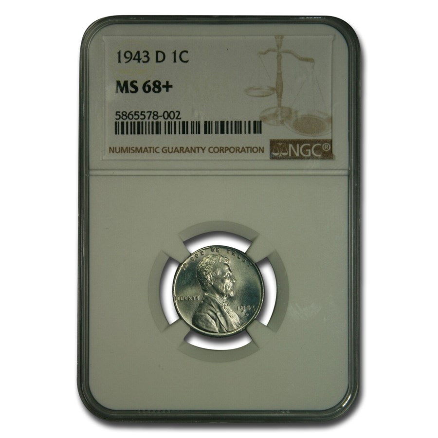 1943-D Lincoln Cent MS-68+ NGC