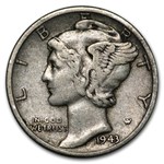 1943-D Mercury Dime Good/VF