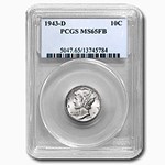 1943-D Mercury Dime MS-65 PCGS (FB)