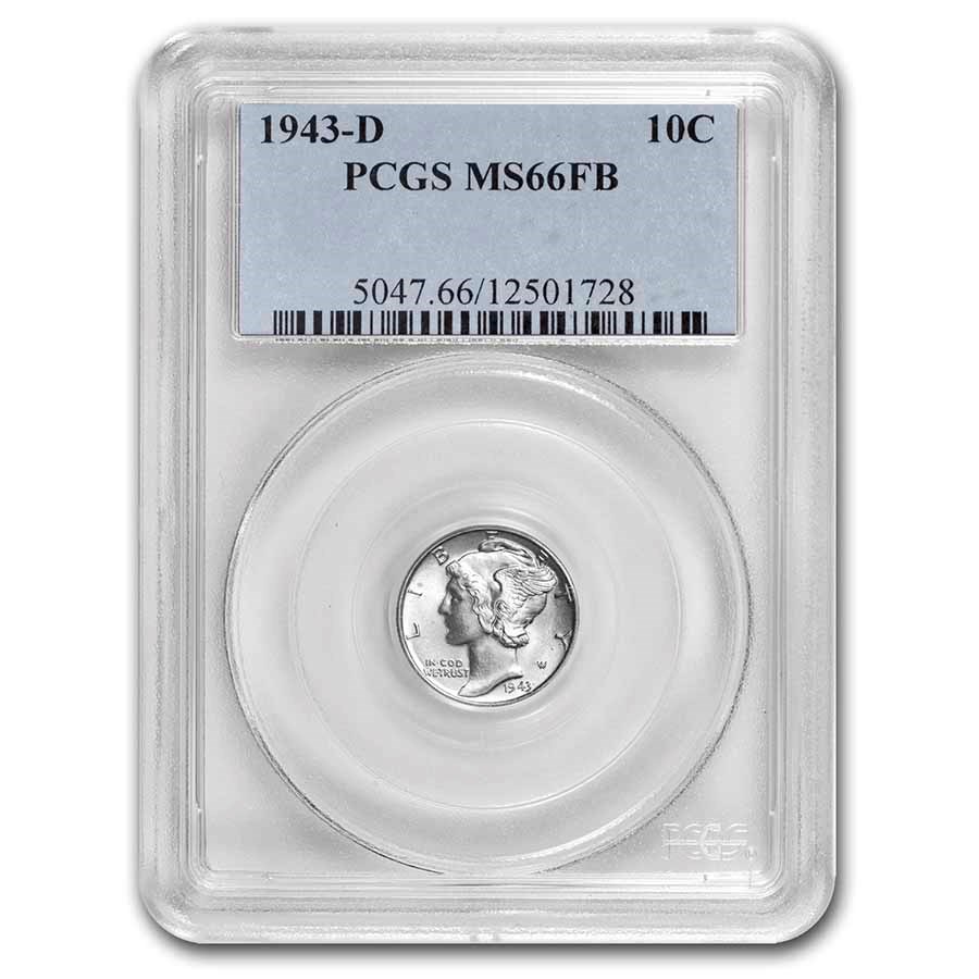 1943-D Mercury Dime MS-66 PCGS (FB)