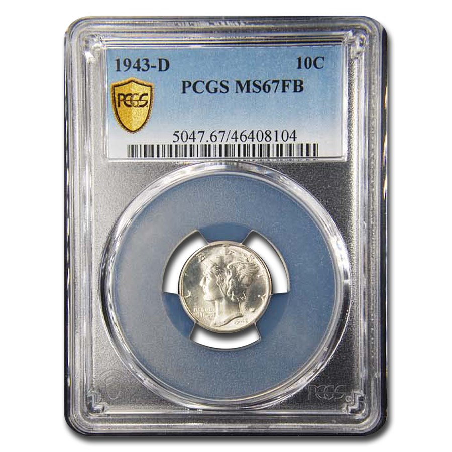 1943-D Mercury Dime MS-67 PCGS (FB)