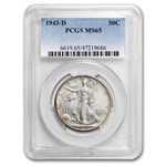 1943-D Walking Liberty Half Dollar MS-65 PCGS