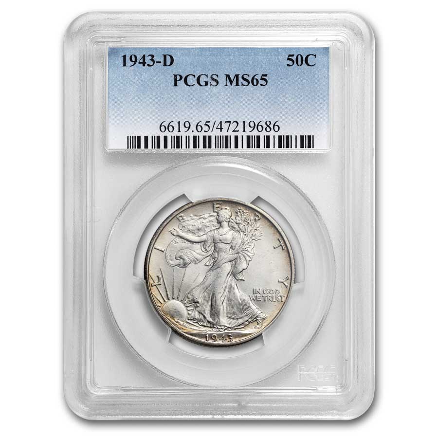 1943-D Walking Liberty Half Dollar MS-65 PCGS