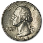 1943-D Washington Quarter AU